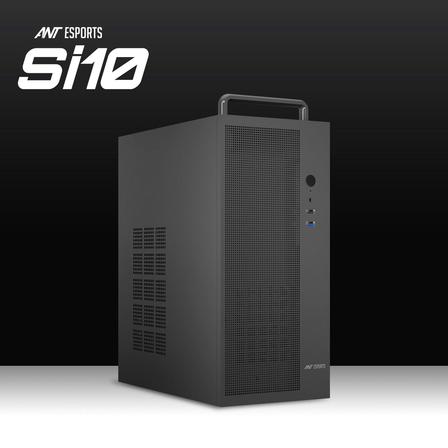 Ant Esports SI10 Mid Tower (M-ATX,M-ITX) Black Cabinet 3x120mm Fans