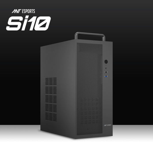Ant Esports SI10 Mid Tower (M-ATX,M-ITX) Black Cabinet 3x120mm Fans