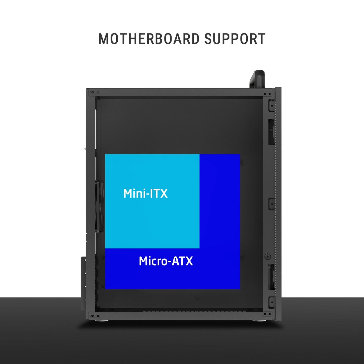 Ant Esports SI10 Mid Tower (M-ATX,M-ITX) Black Cabinet 3x120mm Fans