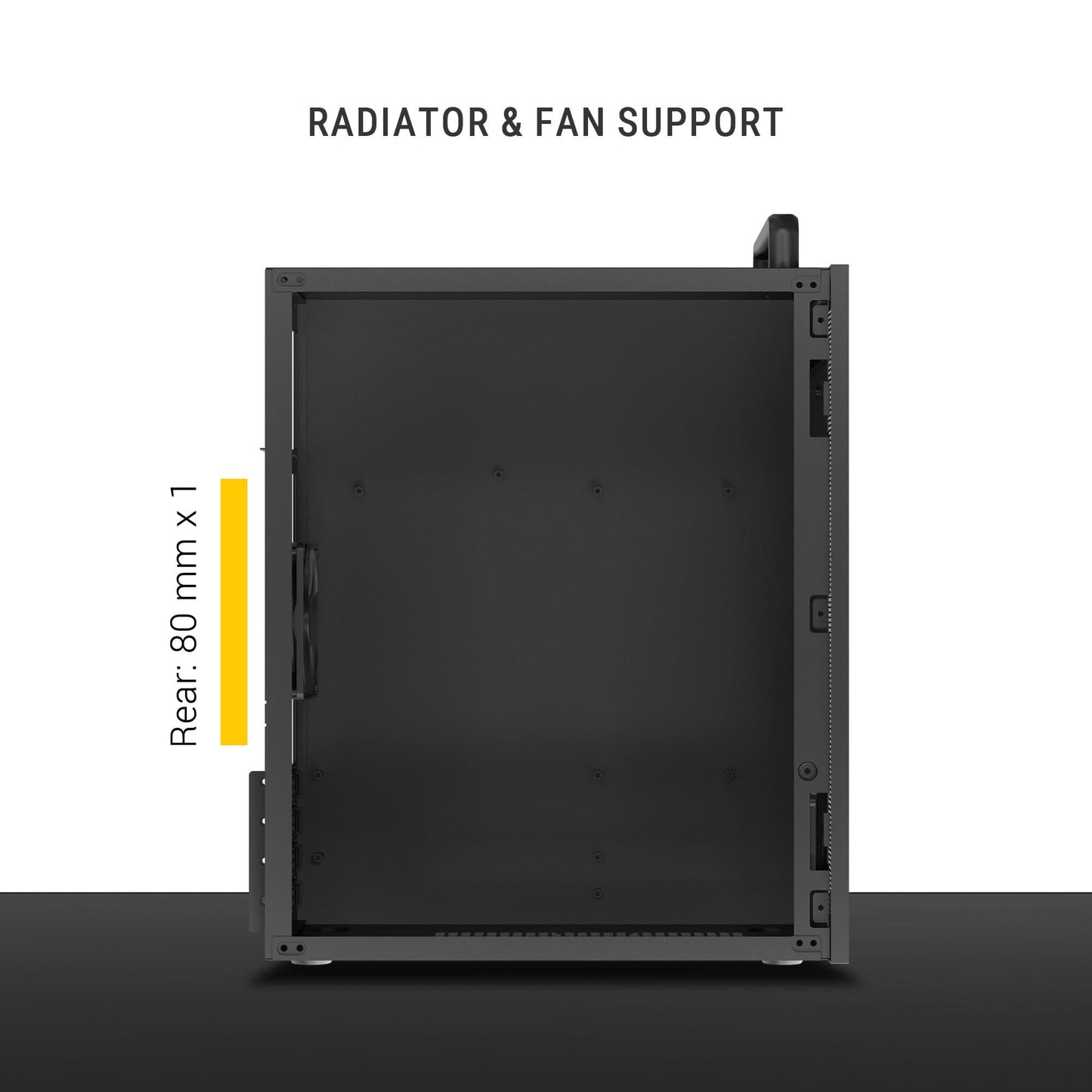 Ant Esports SI10 Mid Tower (M-ATX,M-ITX) Black Cabinet 3x120mm Fans