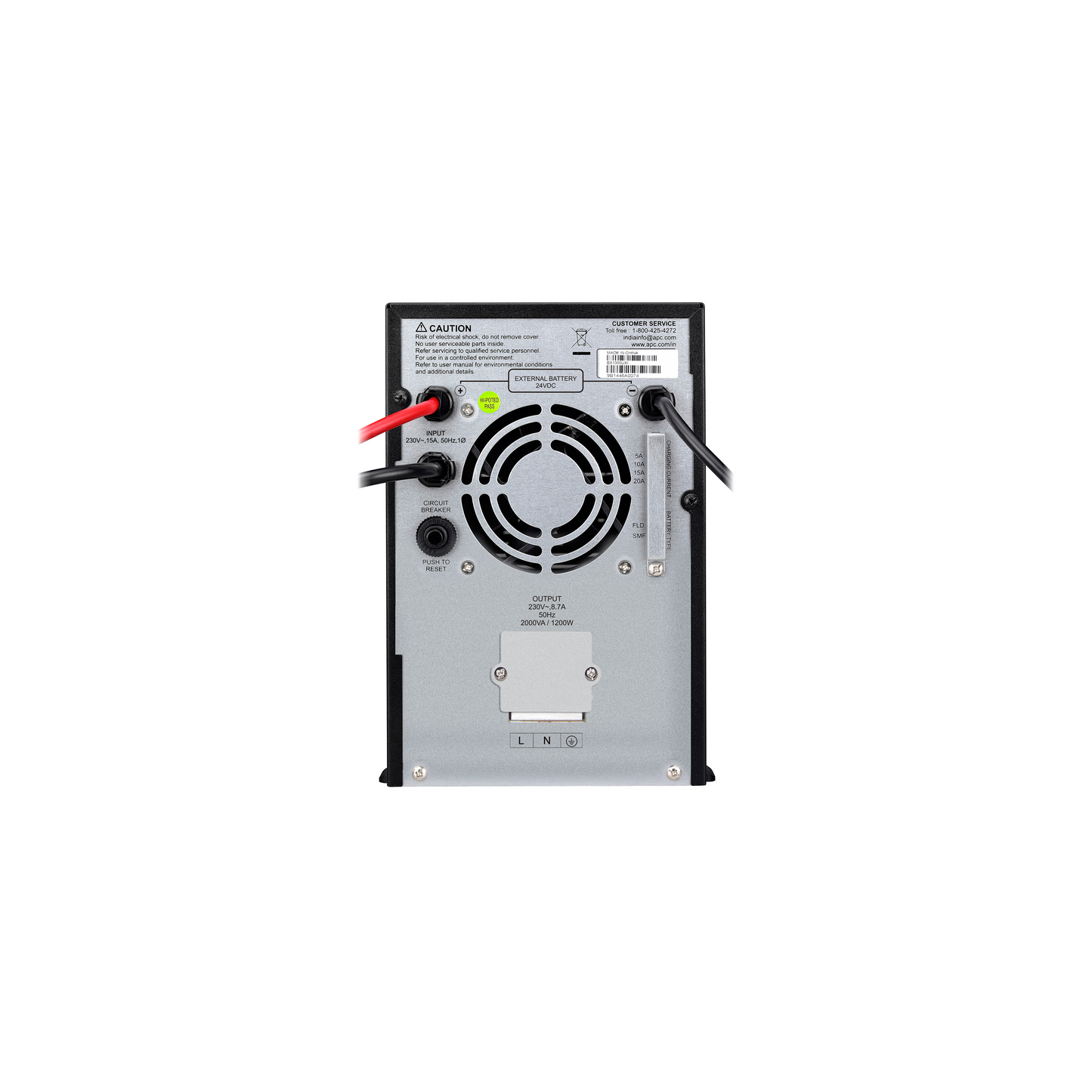 APC Back-UPS BX2000UXI 2000VA/1200W | 230V | Automatic Voltage Regulation | LED status display | Without Battery with Selectable Charger | Sealed Maintenance-Free & Tubular Battery Compatible UPS | User Replacable Battery | Energy Efficient |