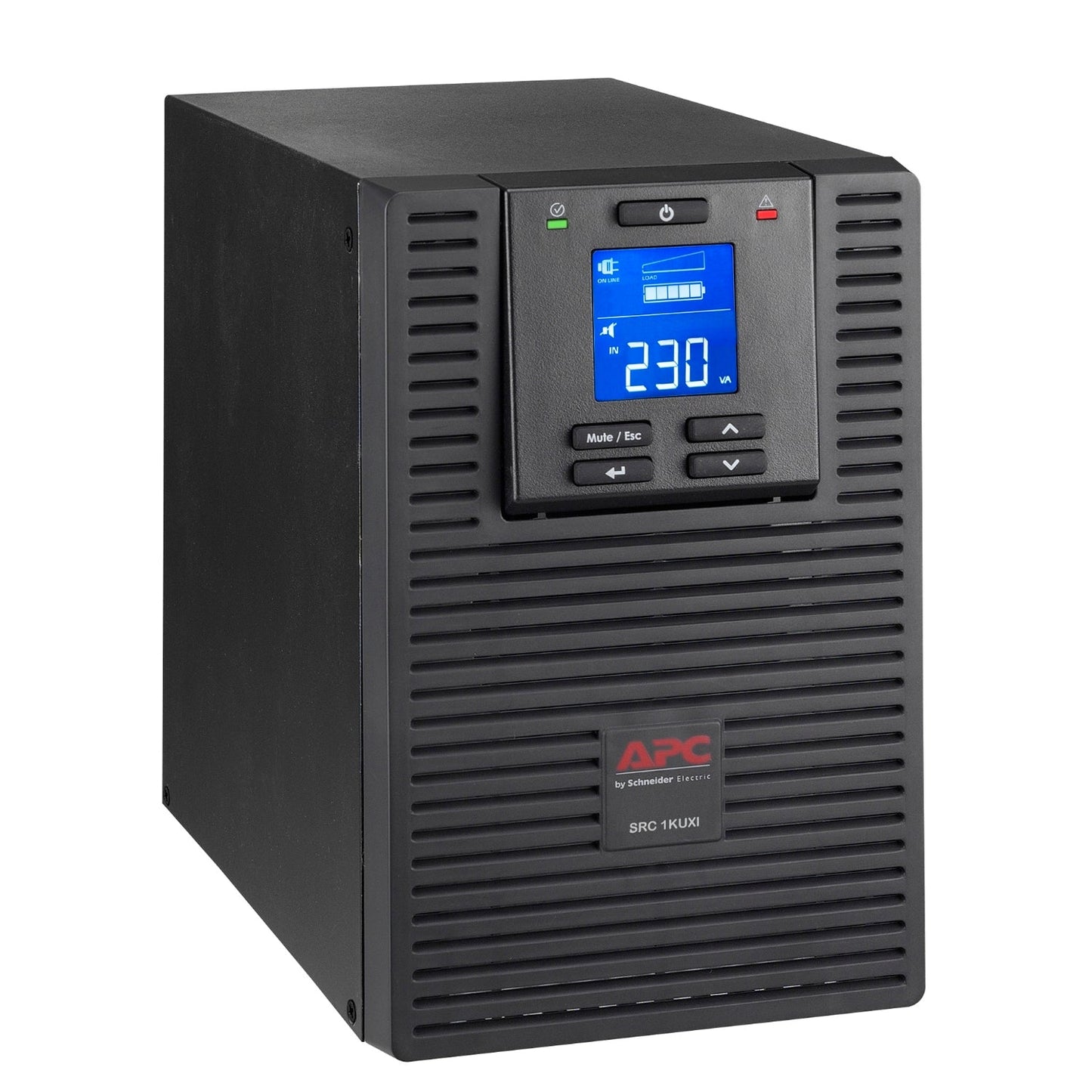APC Smart-UPS SRC1KUXI - 1000VA/ 800W | 230V | 4x India 3-pin 6A Outlets | Visual LED and Audible Alarms | External battery | Energy Efficient | 2 years Warranty