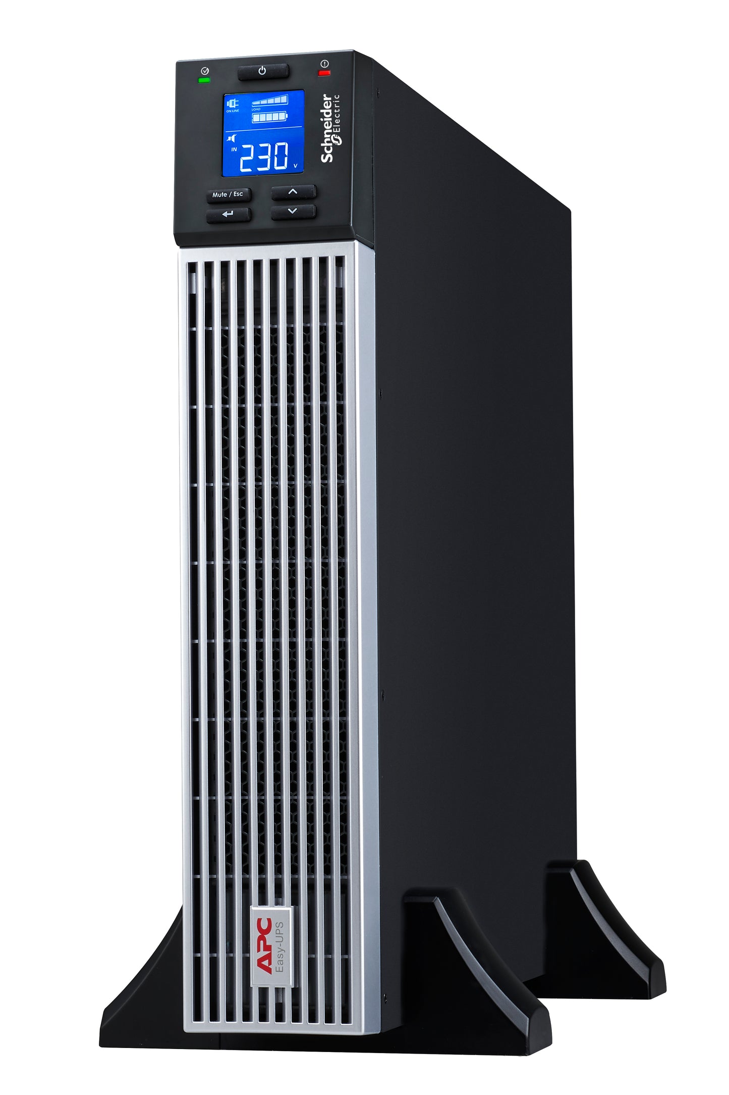 APC Easy UPS On-Line SRVL1KRI-IN - 1000VA/ 900W |230V | 4 India 3-pin 6A Outlets | Lithium-ion | Rack/Tower 2U | Intelligent Card Slot | Visual LCD and Audible Alarms | W/O rail kit | 3 years Warranty