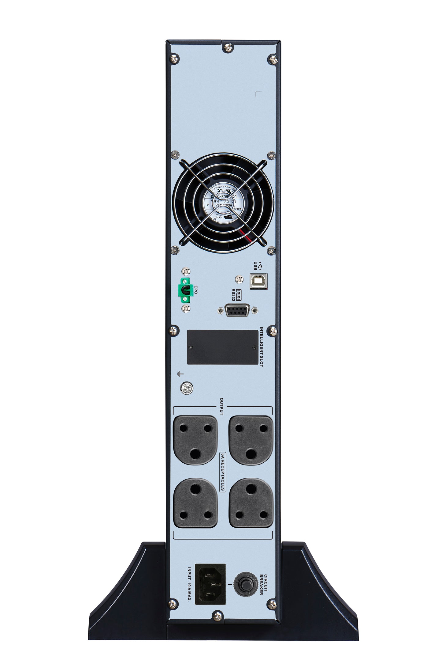 APC Easy UPS On-Line SRVL1KRI-IN - 1000VA/ 900W |230V | 4 India 3-pin 6A Outlets | Lithium-ion | Rack/Tower 2U | Intelligent Card Slot | Visual LCD and Audible Alarms | W/O rail kit | 3 years Warranty