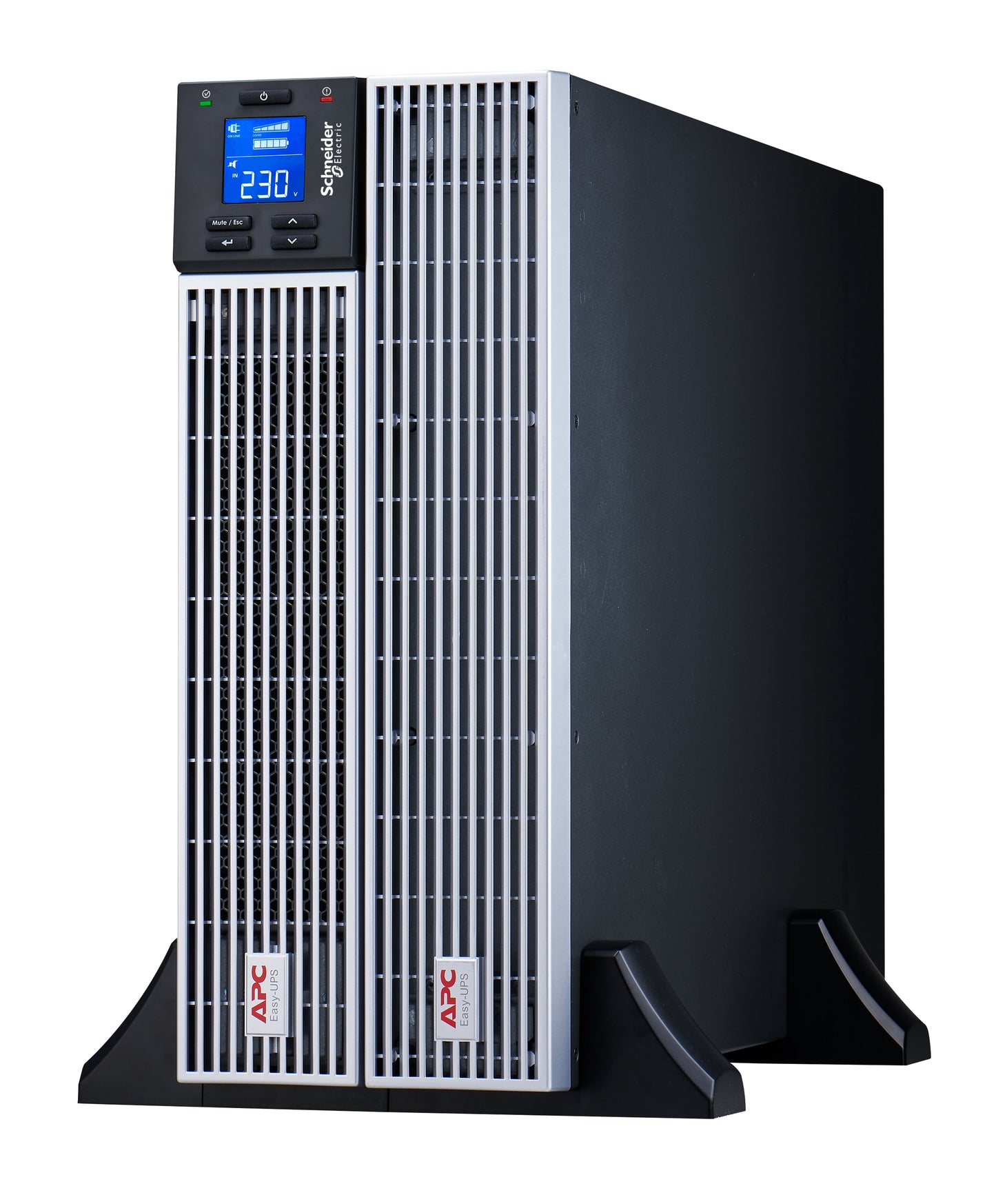 APC Easy UPS On-Line SRVL3KRIL-IN - 3000VA/ 2700W | 230V | 4 India 3-pin 6A +1 Hard wire (1P+N+E) Outlets | Lithium-ion | Rack/Tower 4U | Intelligent Card Slot | Visual LCD and Audible Alarms | Extended runtime,W/O rail kit | 3 years Warranty on UPS