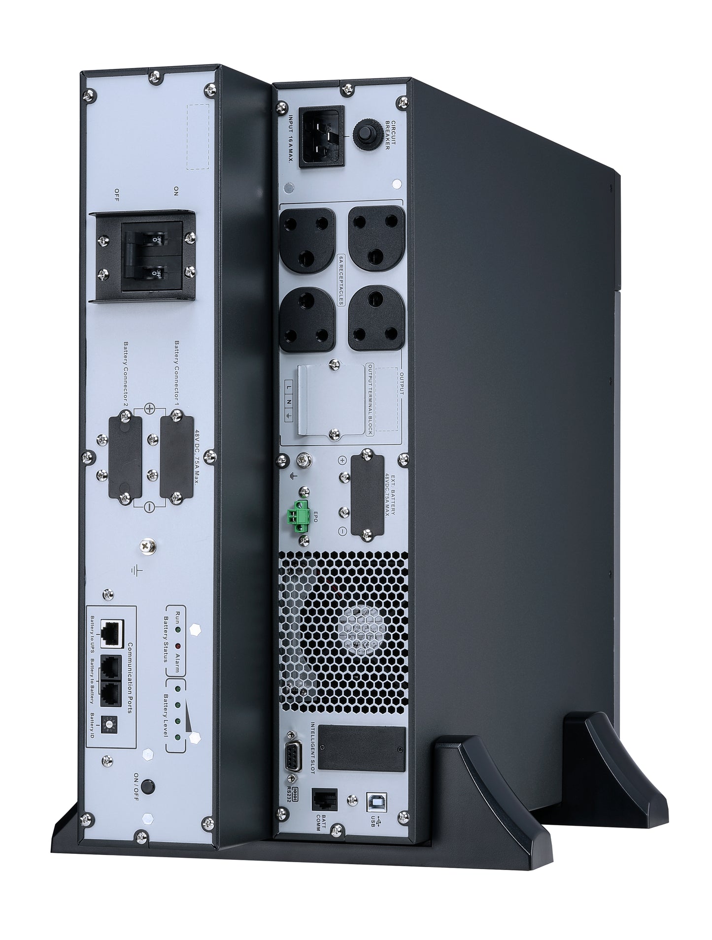 APC Easy UPS On-Line SRVL3KRIL-IN - 3000VA/ 2700W | 230V | 4 India 3-pin 6A +1 Hard wire (1P+N+E) Outlets | Lithium-ion | Rack/Tower 4U | Intelligent Card Slot | Visual LCD and Audible Alarms | Extended runtime,W/O rail kit | 3 years Warranty on UPS