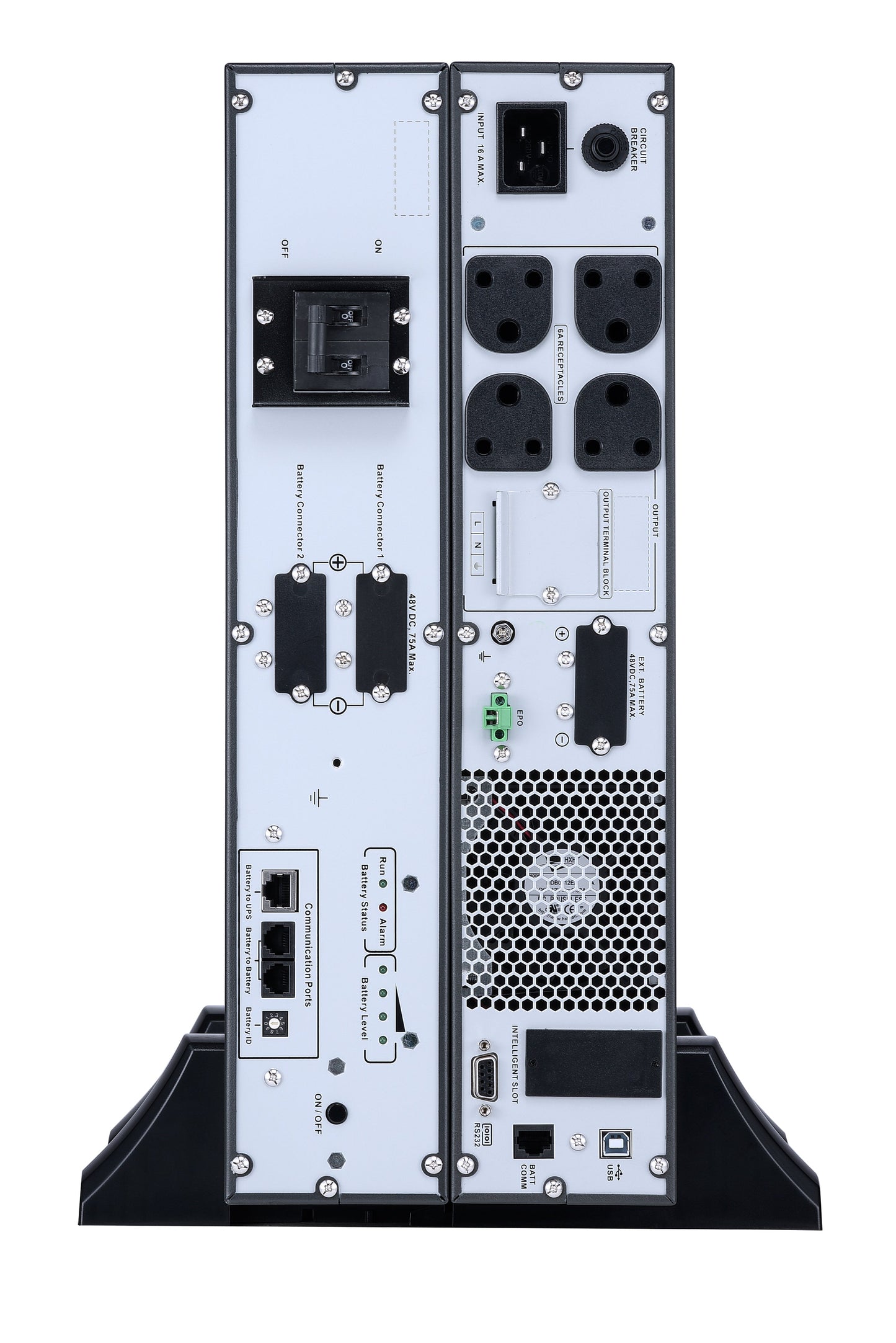 APC Easy UPS On-Line SRVL3KRIL-IN - 3000VA/ 2700W | 230V | 4 India 3-pin 6A +1 Hard wire (1P+N+E) Outlets | Lithium-ion | Rack/Tower 4U | Intelligent Card Slot | Visual LCD and Audible Alarms | Extended runtime,W/O rail kit | 3 years Warranty on UPS