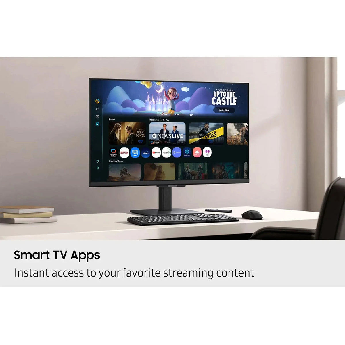 Samsung 32 Inch Smart Monitor M5 Full HD, VA Panel, Smart TV Apps, HDR10, Built-in Speakers, Wi-Fi, Bluetooth, LS32FM500EWXXL