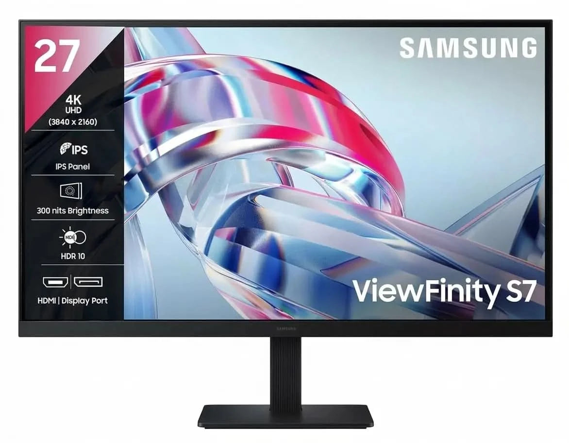 Samsung 27 Inch Monitor, QHD Resolution, HDMI, DisplayPort, LS27H700EAWXXL
