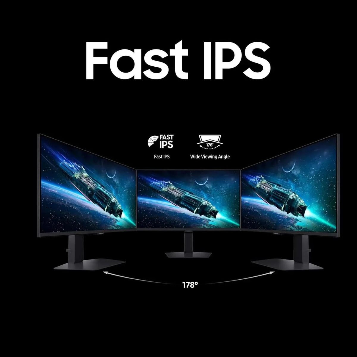 Samsung LS27FG600EW 27 Inch Full HD Gaming Monitor 180Hz 1ms IPS AMD FreeSync