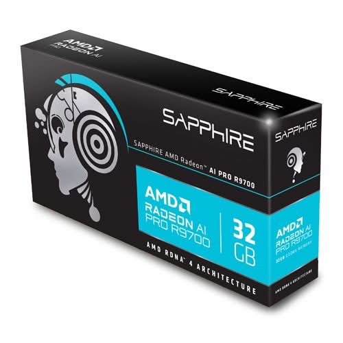Sapphire AMD Radeon AI Pro R9700 32GB Graphic Card