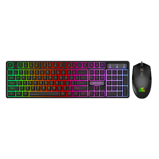 Ant Esports KM1650 RGB Membrane Wired Gaming Keyboard & RGB Mouse Combo -Black (R-41183733)