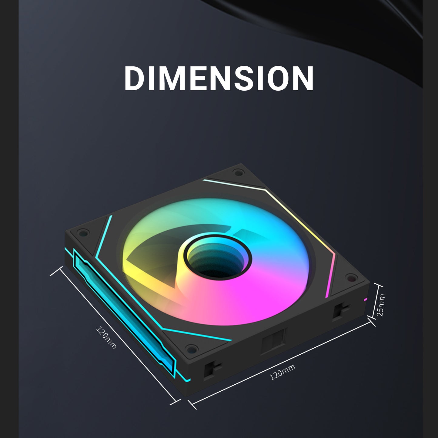 ANT ESPORTS FAN STACKERFLOW KIT 120MM 3-IN-1 CASE FAN KIT ARGB (BLACK)