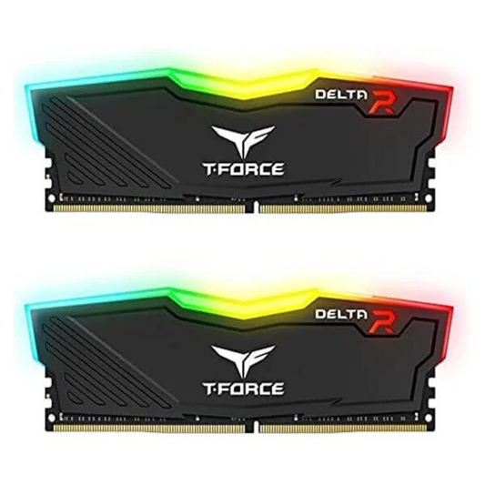 TEAMGROUP T-FORCE DELTA RGB 16GB (8GBX2) DDR4 3200MHZ DESKTOP RAM (BLACK)