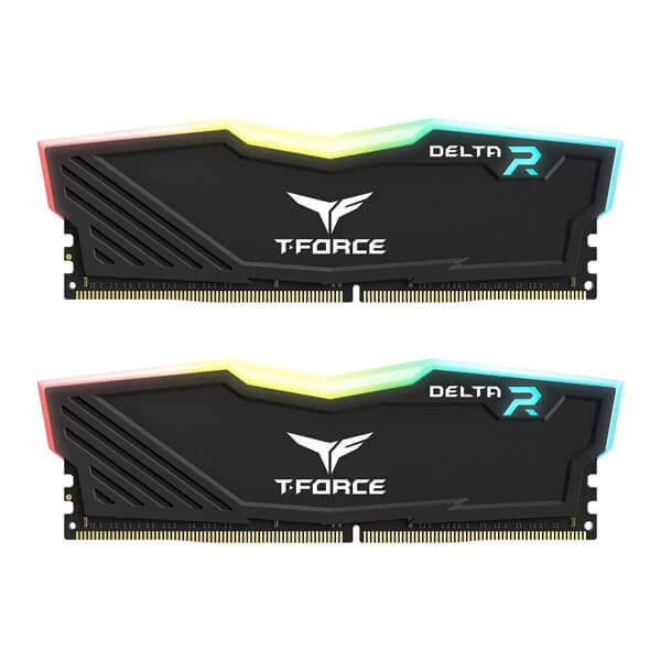 TEAMGROUP T-FORCE DELTA RGB 32GB (16GBX2) DDR4 3600MHZ DESKTOP RAM (BLACK)