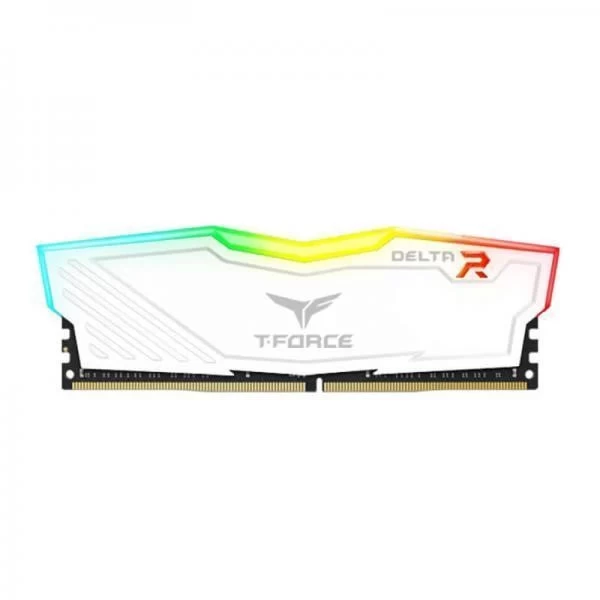 TEAMGROUP T-FORCE DESKTOP RAM DELTA RGB 8GB (8GBX1) DDR4 3200MHZ (WHITE)