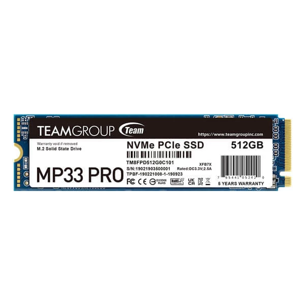 TEAMGROUP MP33 PRO 512GB M.2 NVME INTERNAL SSD