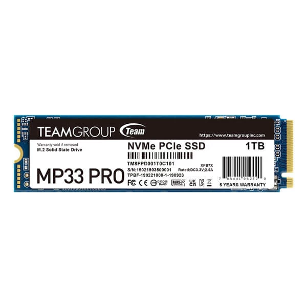 TEAMGROUP MP33 PRO 1TB M.2 NVME INTERNAL SSD