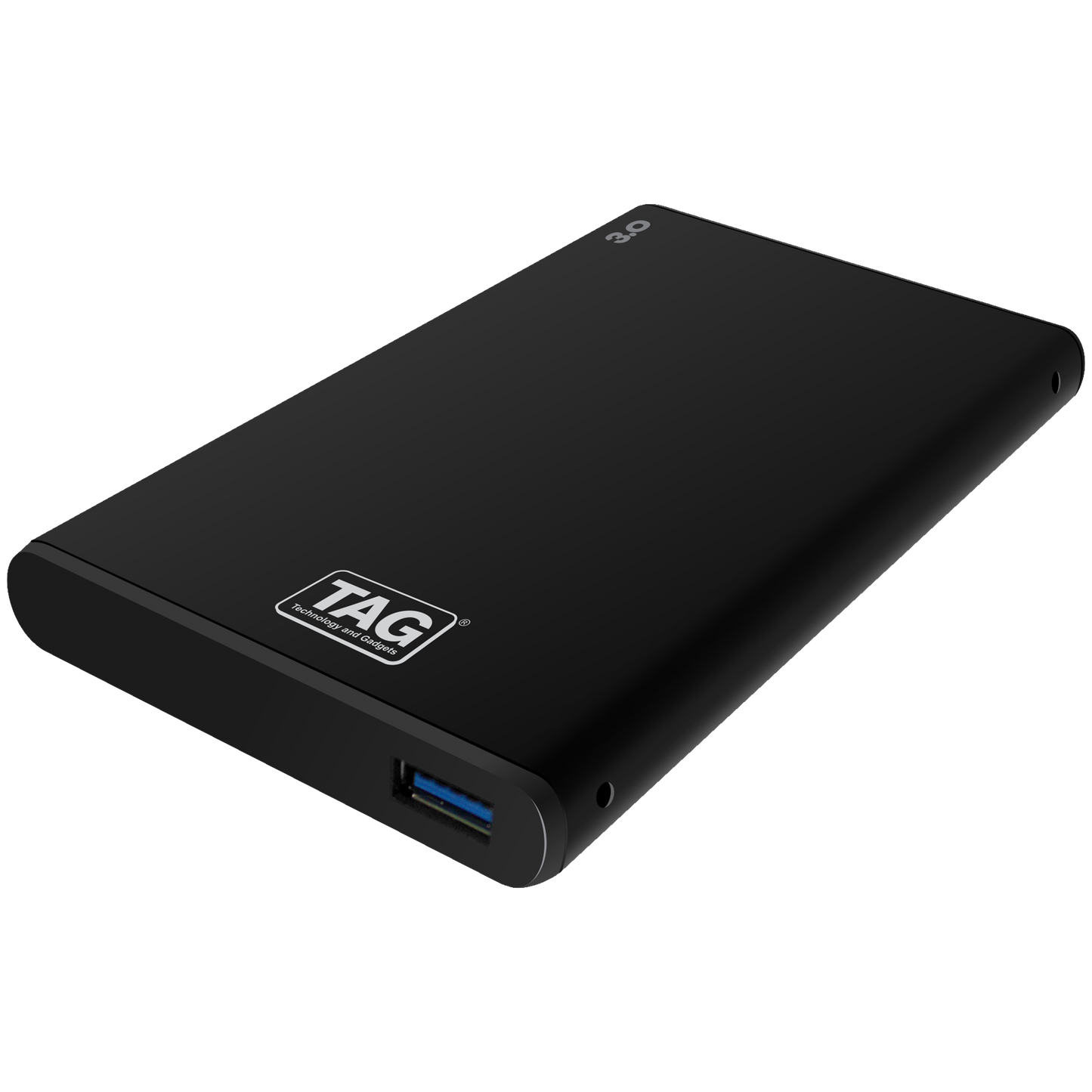 TAG 2.5 Inch SATA HDD SSD Casing, USB 3.0, Up to 5Gbps, Supports Up to 6TB, Black