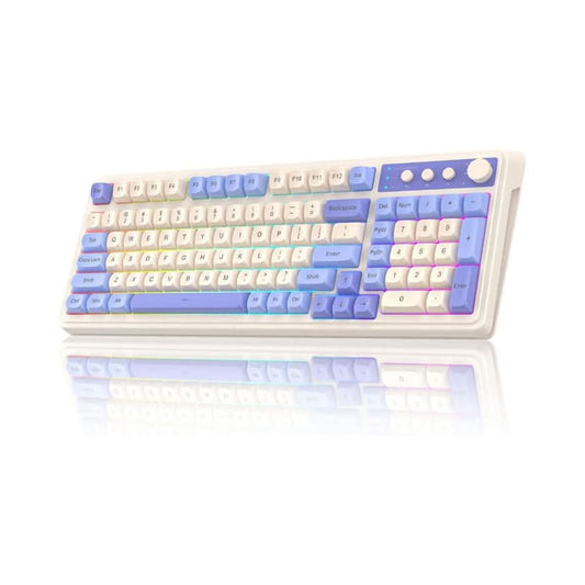 AULA S99 MECHANICAL KEYBOARD (BLUE & WHITE) BEST MECHANICAL KEYBOARD FOR GAMING & TYPING