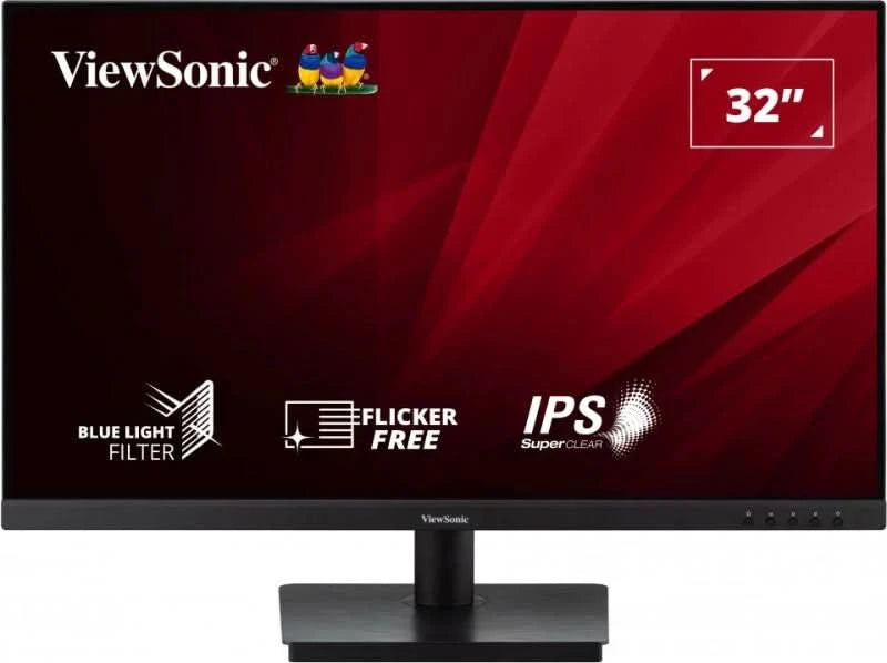 ViewSonic 81.28Cm (32") FHD Monitor with Speakers IPS FreeSync Monitor 75Hz Refresh Rate,3-Side Borderless, Dual Speaker,HDMI, Wall Mount, Eye-Care, Flicker Free, sRGB -104%- VA3209-MH
