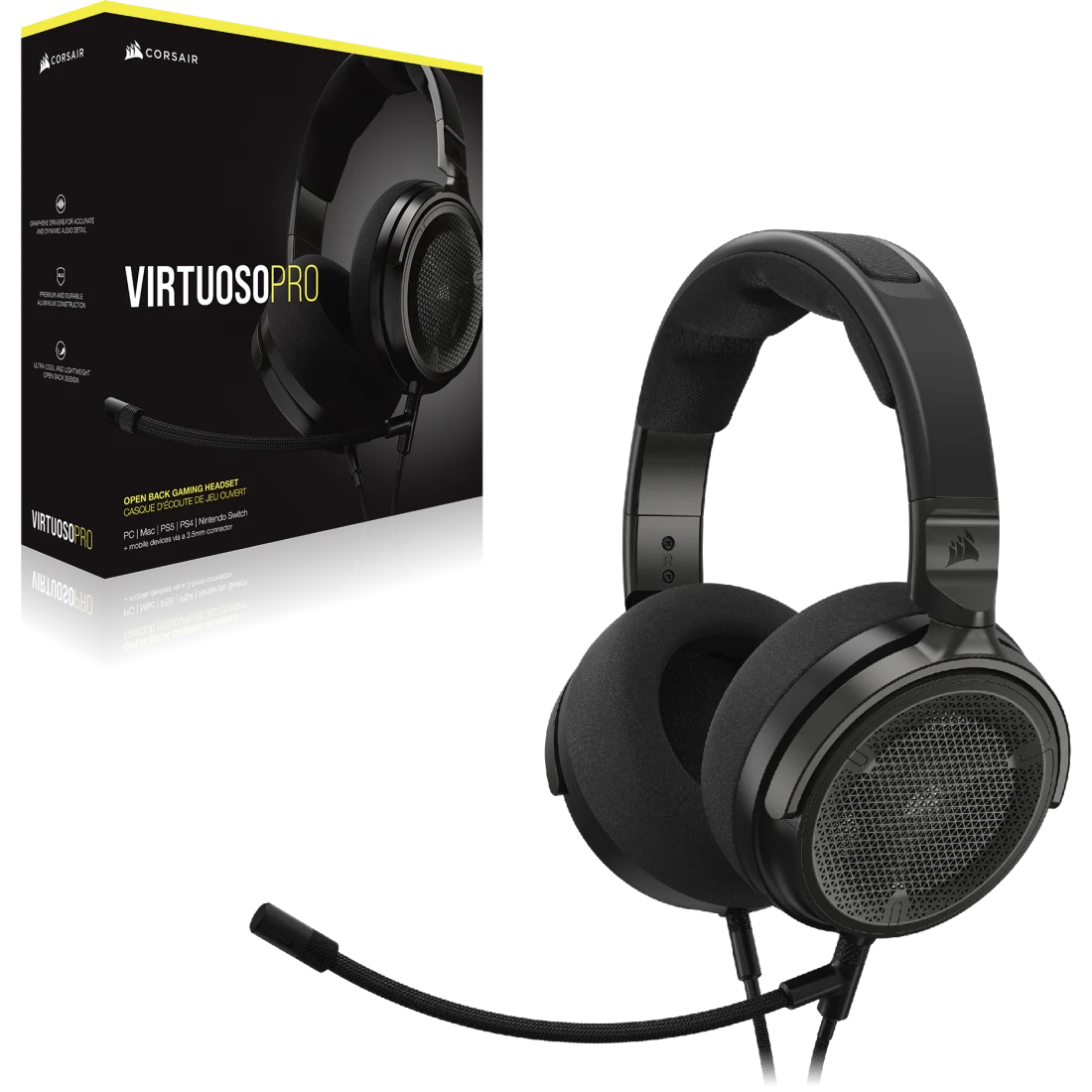 CORSAIR VIRTUOSO PRO HEADSET CARBON CA-9011370-AP
