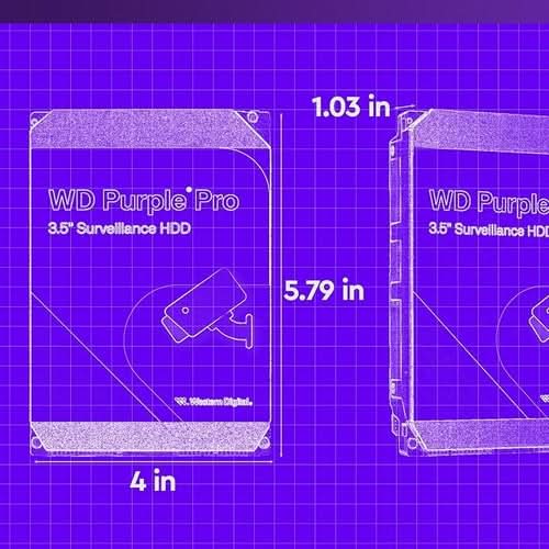 Western Digital 26TB WD Purple Pro Surveillance Internal Hard Drive HDD - SATA 6 Gb/s, 512 MB Cache, 3.5" - WD260PURP