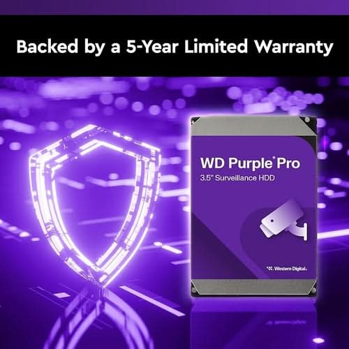 Western Digital 26TB WD Purple Pro Surveillance Internal Hard Drive HDD - SATA 6 Gb/s, 512 MB Cache, 3.5" - WD260PURP