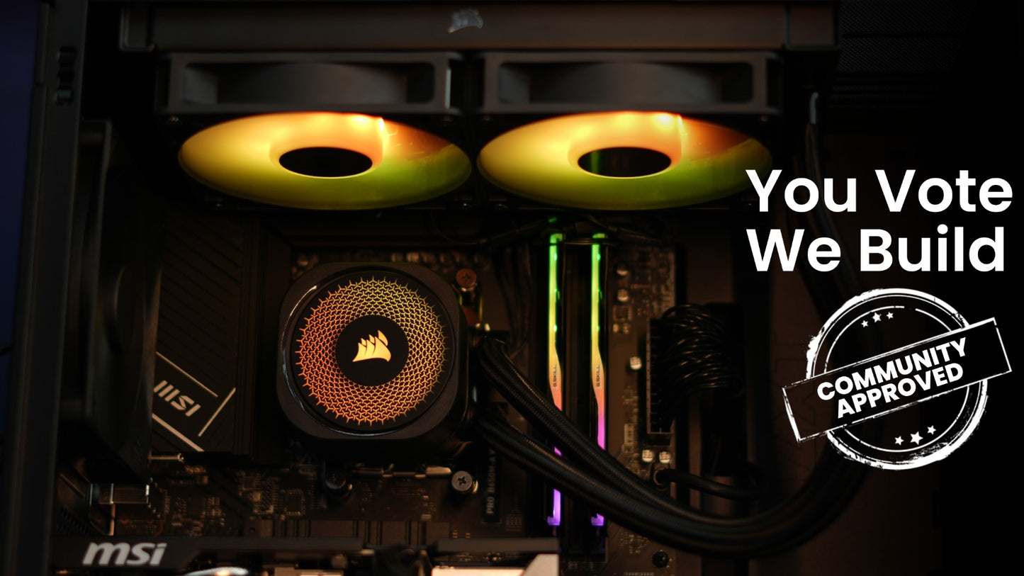 You Vote, We build: Community Built GeForce RTX 5060 Gaming PC Ryzen 5 9600X, 32GB DDR5, 1TB NVMe
