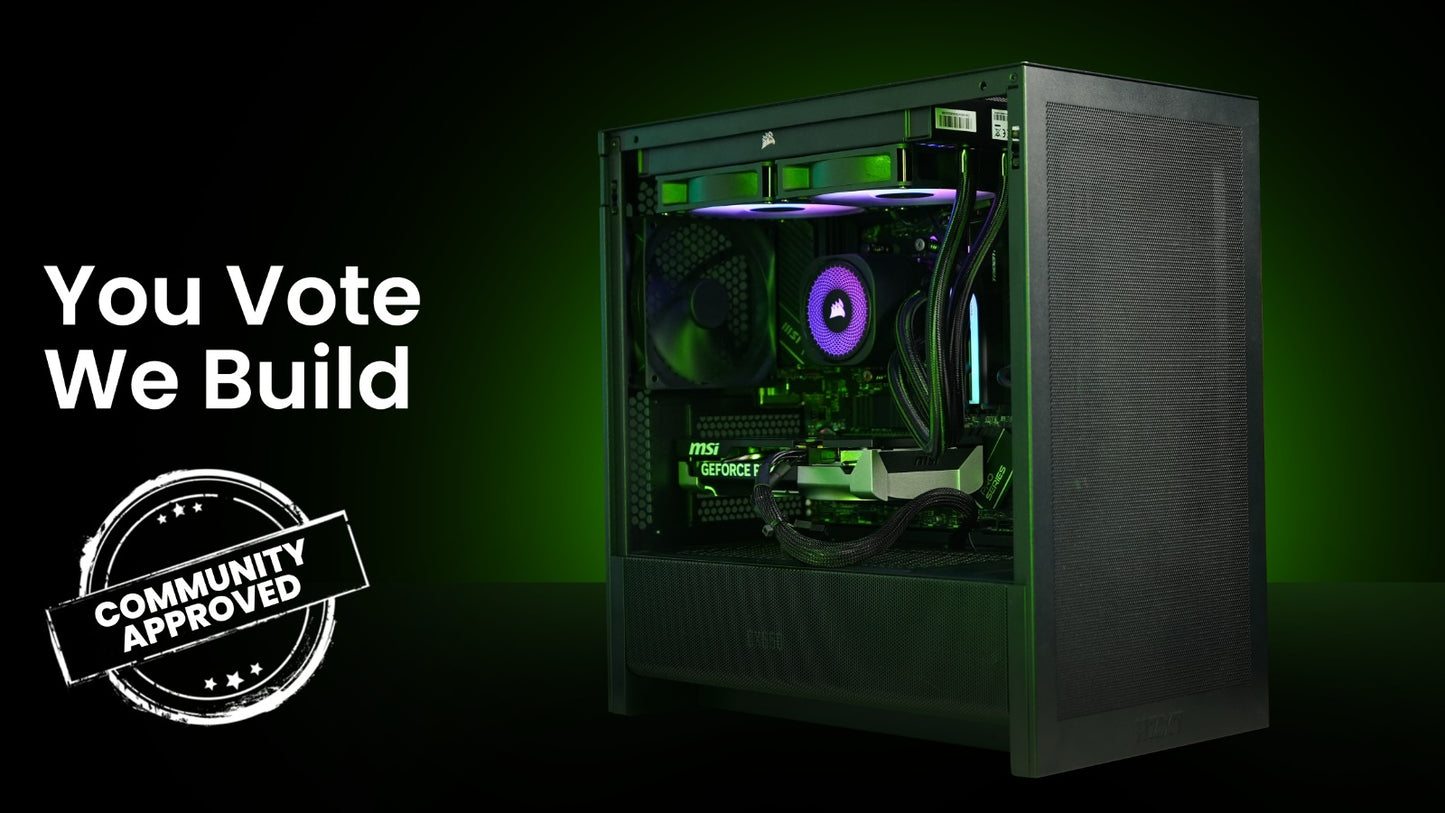 You Vote, We build: Community Built GeForce RTX 5060 Gaming PC Ryzen 5 9600X, 32GB DDR5, 1TB NVMe