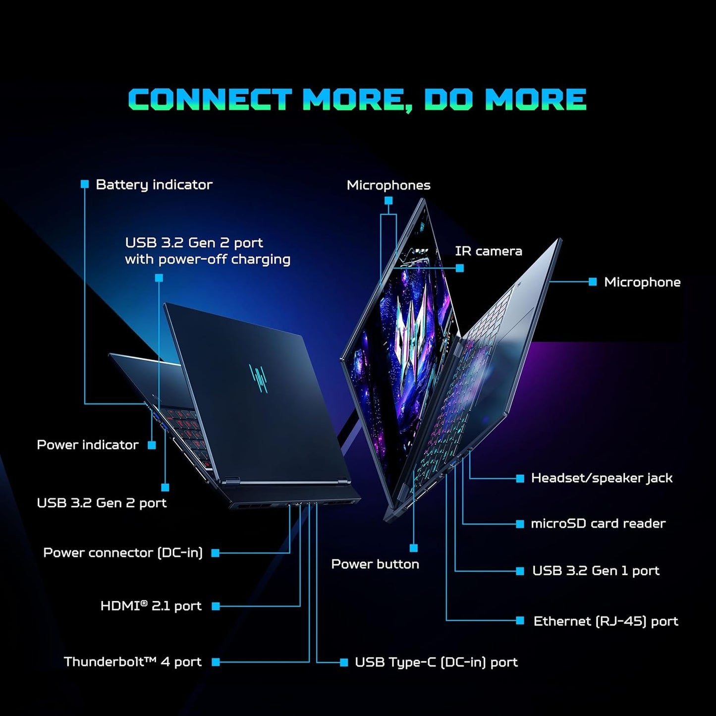ACER PREDATOR HELIOS NEO 16 OLED AI NH.QX3SI.001 [ULTRA9-275HX/32GB/2TB SSD/WIN11 HOME/16.0"/8GB-RTX5070 GRAPHICS/1 YEAR(S)/BLACK]