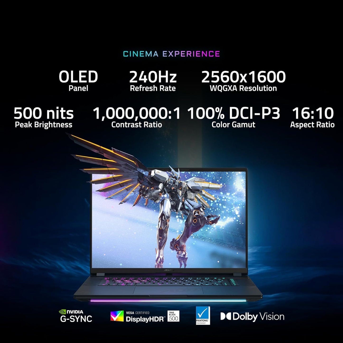 Gigabyte Aorus Master 16 BXHC4INE64SH, Intel Core Ultra 9 275HX Processor, 32 GB DDR5 Ram, 1TB M.2 NVMe SSD, NVIDIA GeForce RTX 5070 Ti, 12GB GDDR7, 16 Inch, OLED WQXGA Gaming Laptop