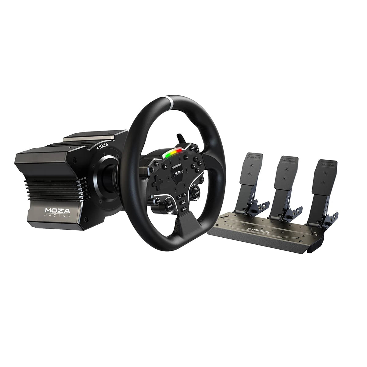 MOZA R5 RACING BUNDLE FOR PC, R5 WHEELBASE, ES STEERING WHEEL, SR-P LITE PEDALS, TABLE CLAMP