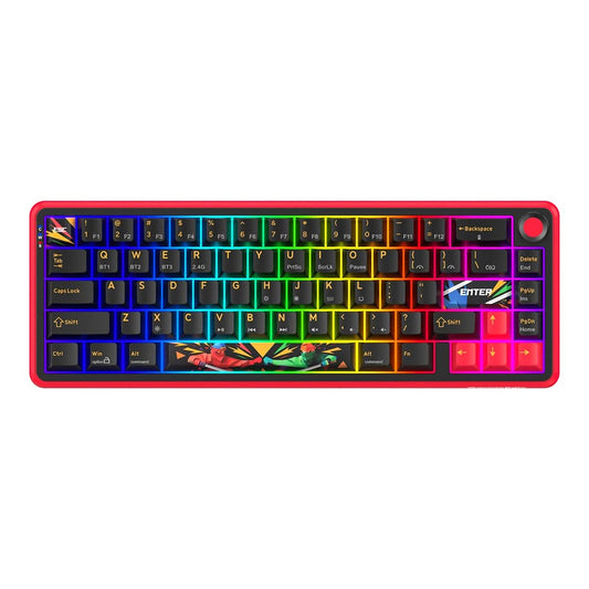 Cosmic Byte Arcturus 65 Tri-Mode Gasket Mechanical Keyboard - Black Red