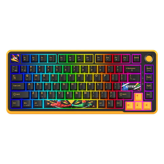 Cosmic Byte Arcturus 75% Tri-Mode Gasket Mechanical Keyboard – Black Amber