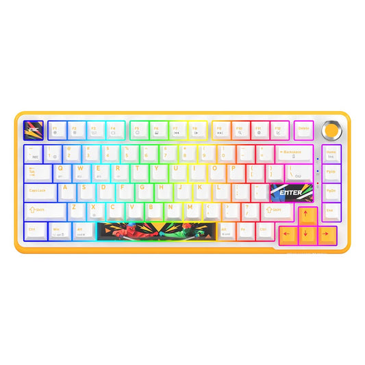 Cosmic Byte Arcturus 75% Tri-Mode Gasket Mechanical Keyboard – White Amber