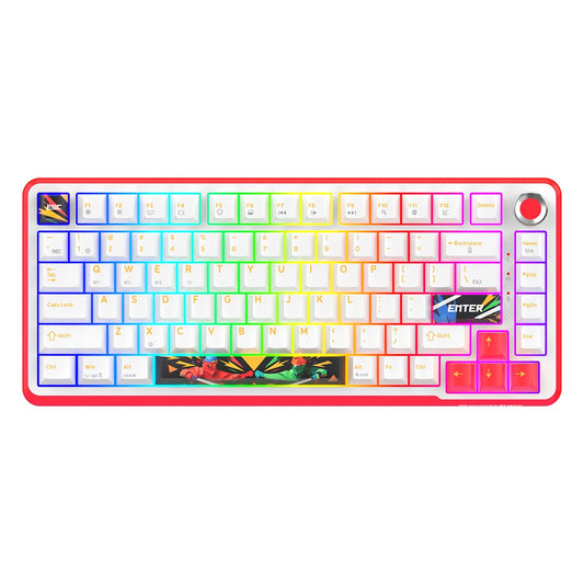 Cosmic Byte Arcturus 75% Tri-Mode Gasket Mechanical Keyboard – White Red