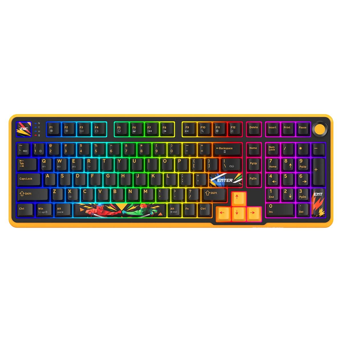 Cosmic Byte Arcturus 98% Tri-Mode Gasket Mechanical Keyboard – Black Amber