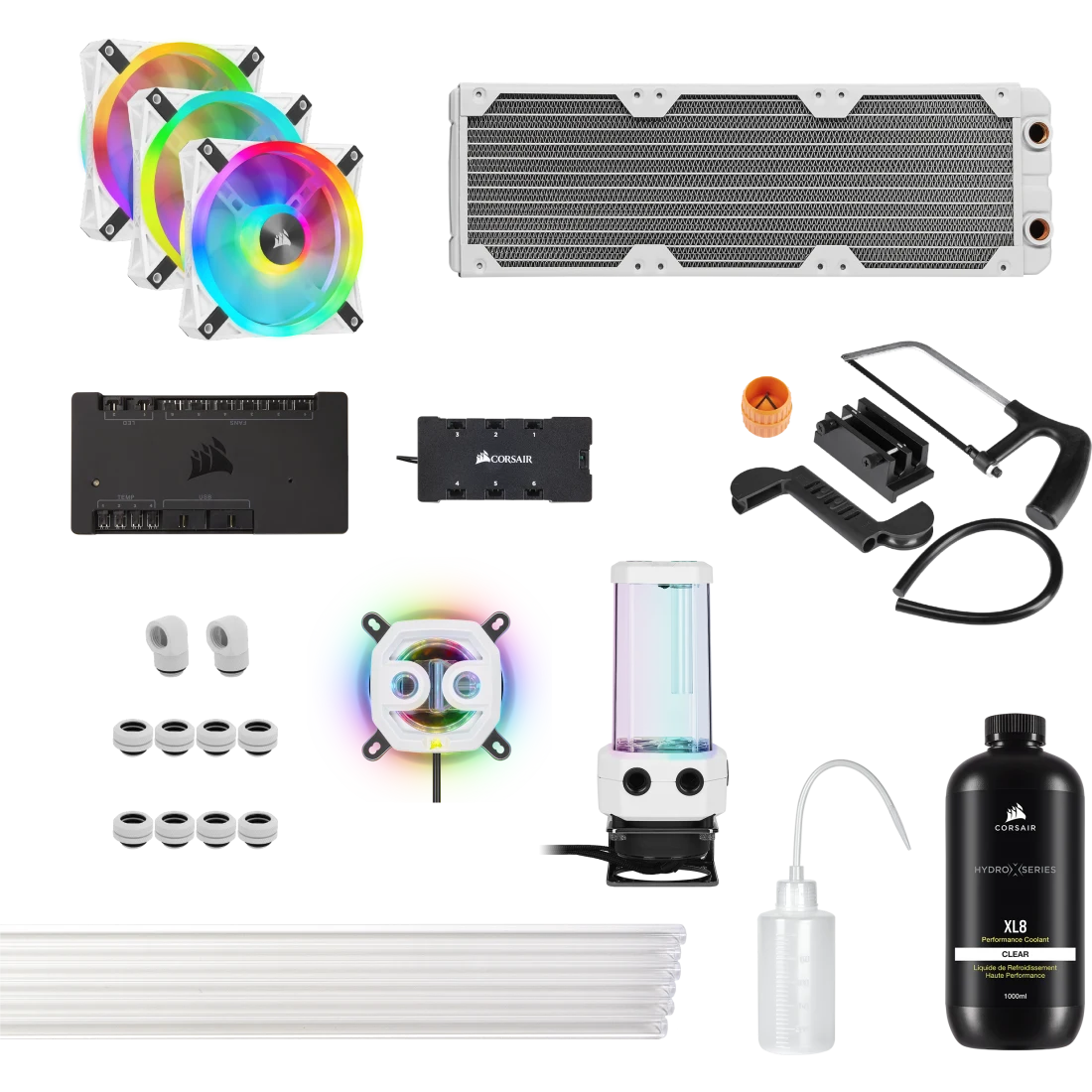 CORSAIR ICUE XH305I HYDRO X PRO CUSTOM COOLING KIT WHITE