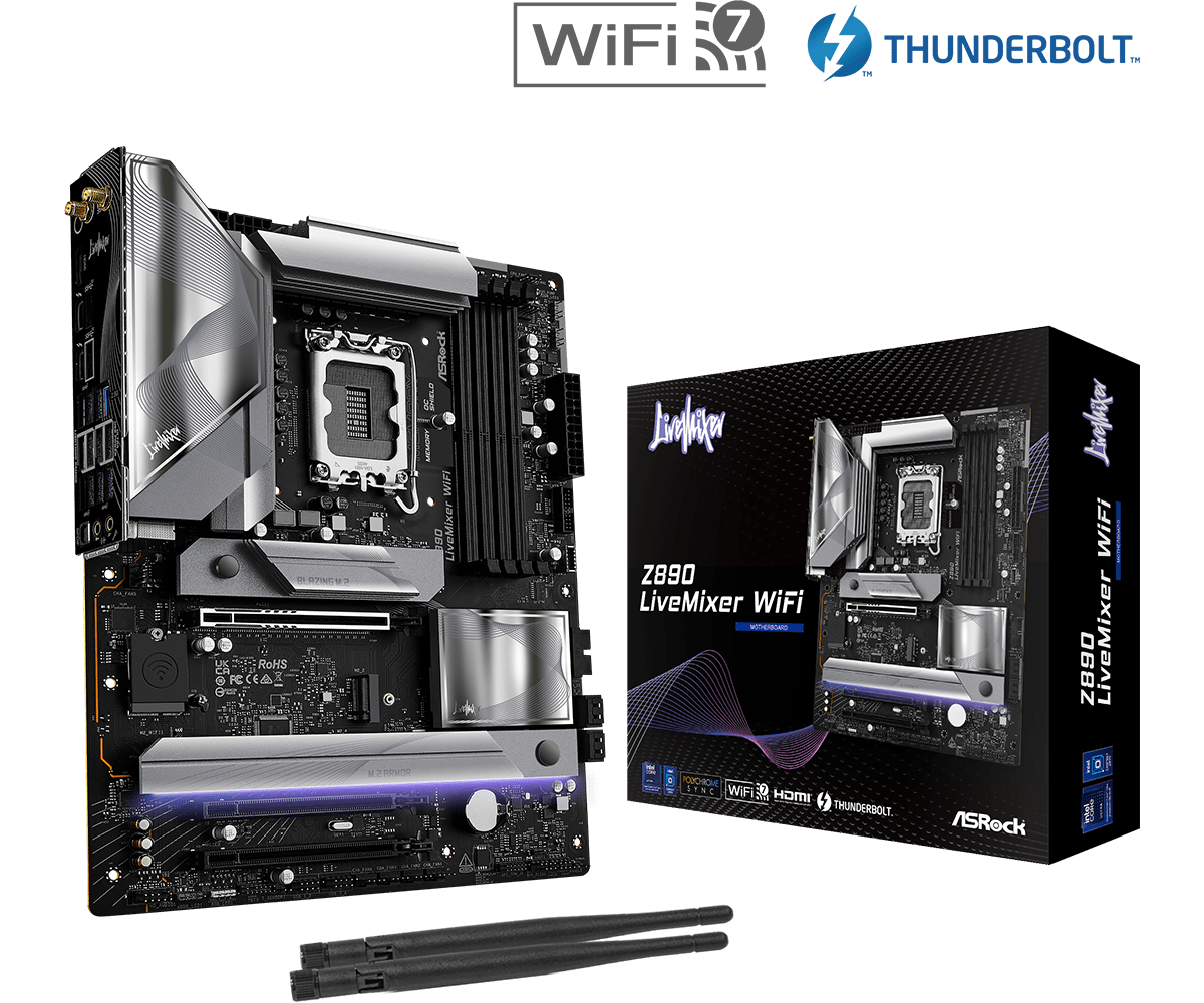 ASROCK Z890 LIVE MIXER WIFI DDR5 INTEL MOTHERBOARD