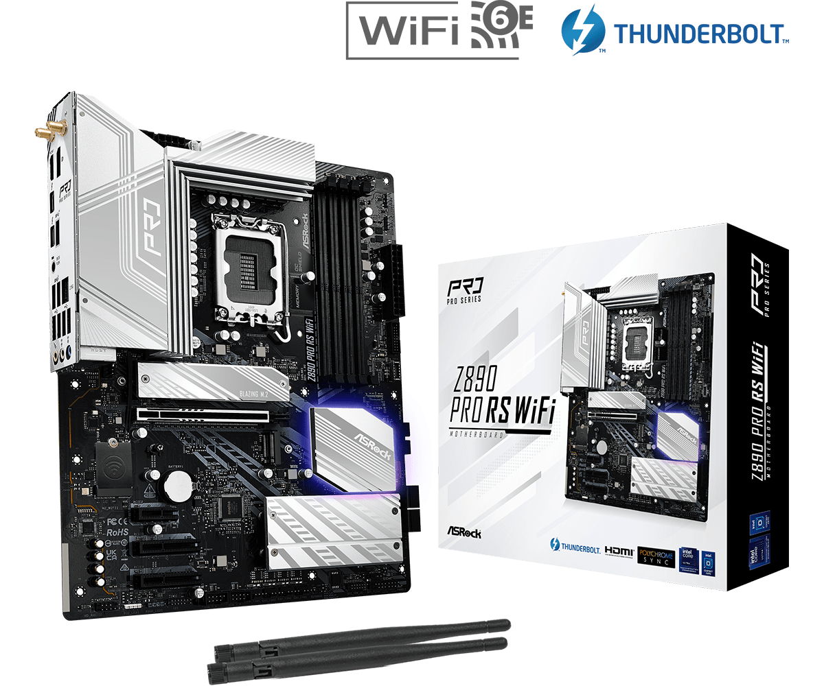 ASROCK Z890 PRO RS WIFI DDR5 INTEL MOTHERBOARD