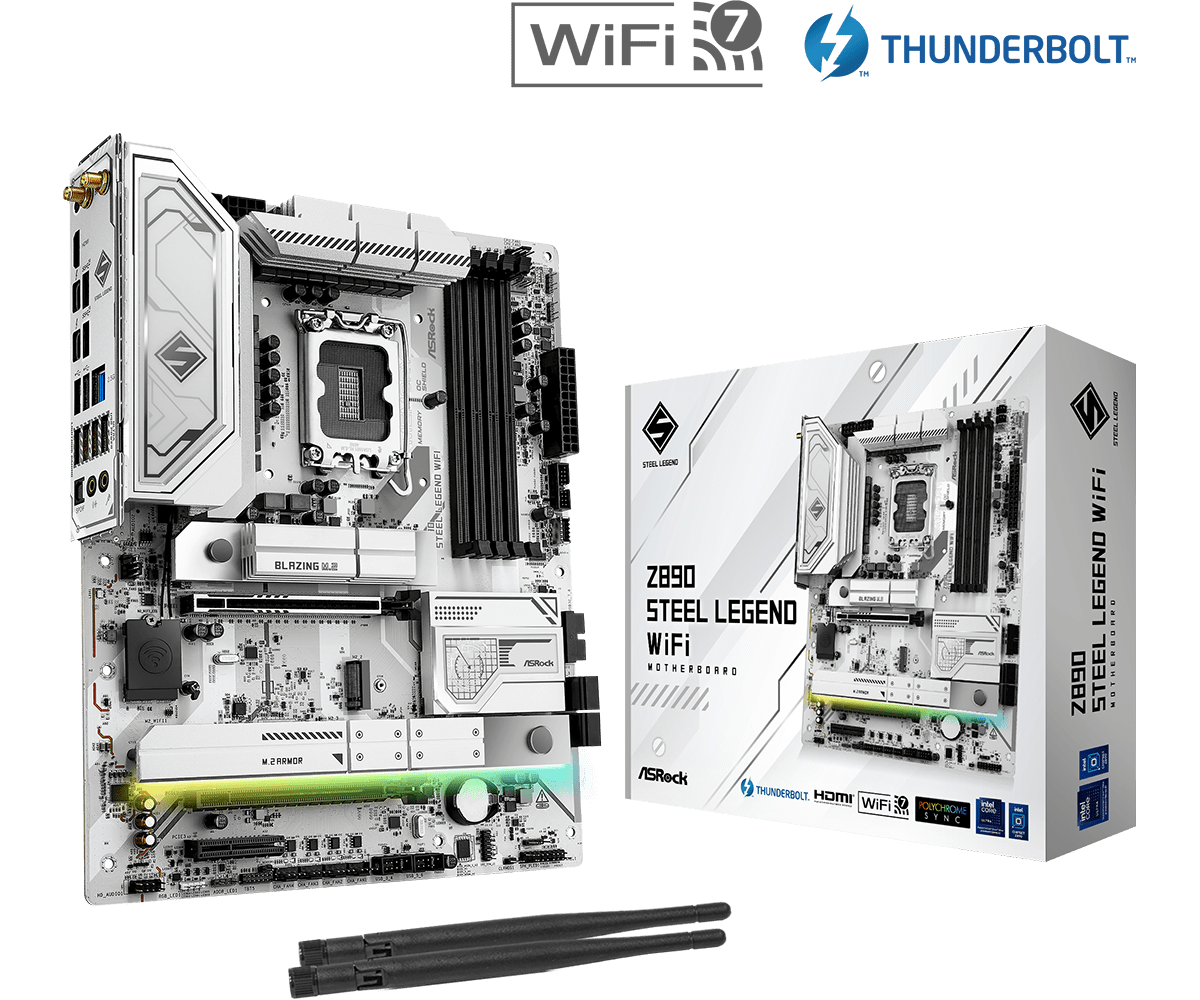 ASROCK Z890 STEEL LEGEND WIFI DDR5 INTEL MOTHERBOARD