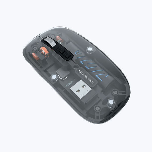ZEBRONICS Sheer 10 Rechargeable Wireless Mouse (Black)