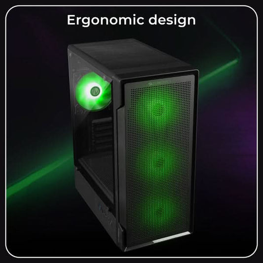 ZEBRONICS Stealth ARGB MATX Mini Tower Cabinet (Black)