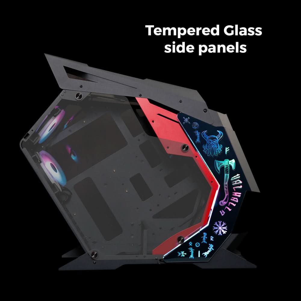 ZEBRONICS Zeb-Valhalla PRO Gaming Cabinet (Black+Red)