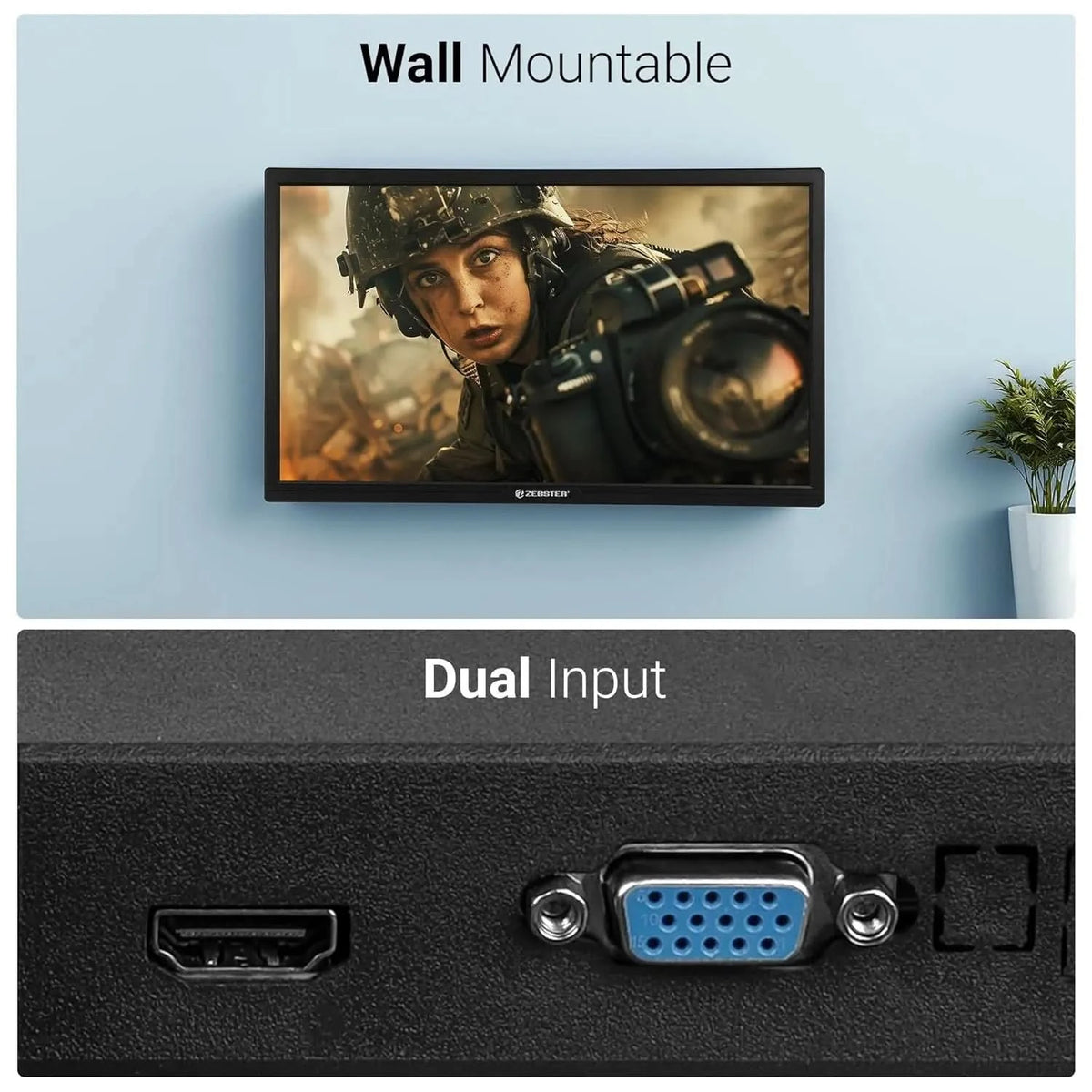 Zebster GV222 22 Inch LED Monitor, Full HD Display, 100Hz Refresh Rate, HDMI, Black