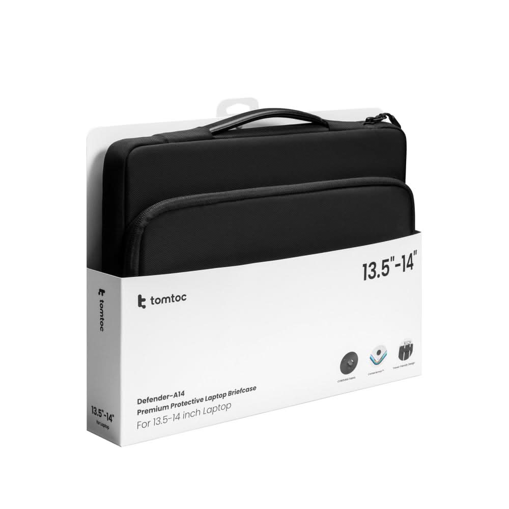 DEFENDER-A14 PREMIUM LAPTOP BRIEFCASE 13.5-14 INCH-BLACK
