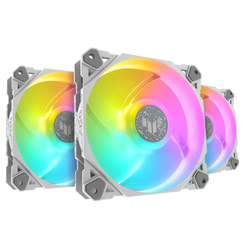 ASUS TF120 ARGB 120MM CABINET FAN TRIPLE PACK WITH ARGB CONTROLLER WHITE