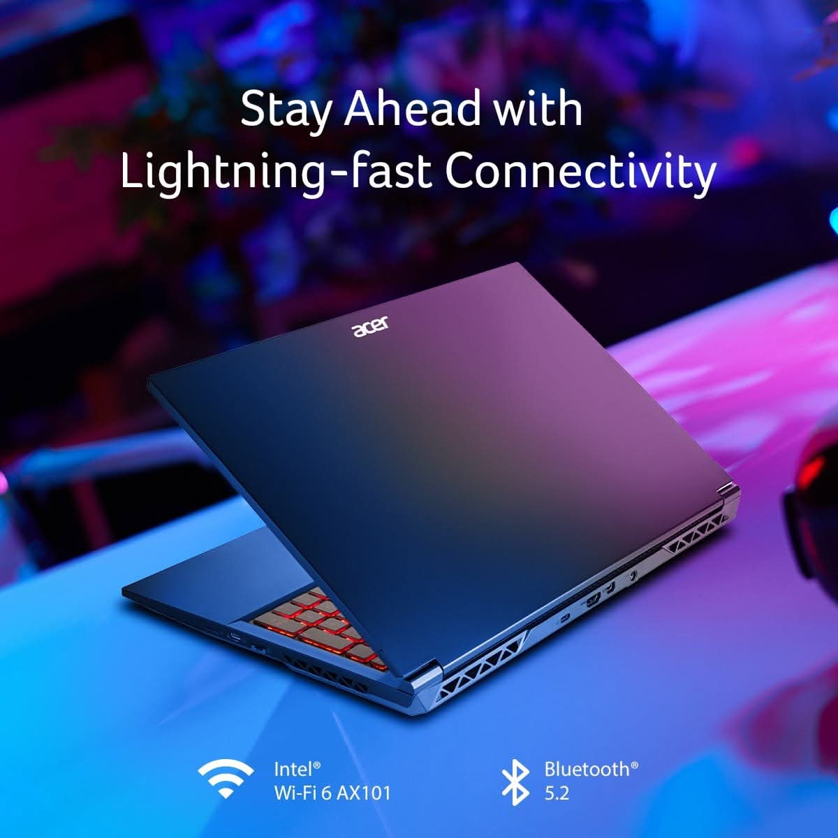 Acer Aspire A715-79G Intel Core 5-210H processor, 16 GB RAM, 512 GB SSD, NVIDIA GeForce RTX 4050 - 6GB GDDR6, 15.6 Inch, FHD, Windows 11 Home, MS Office, Flame Black Gaming Laptop