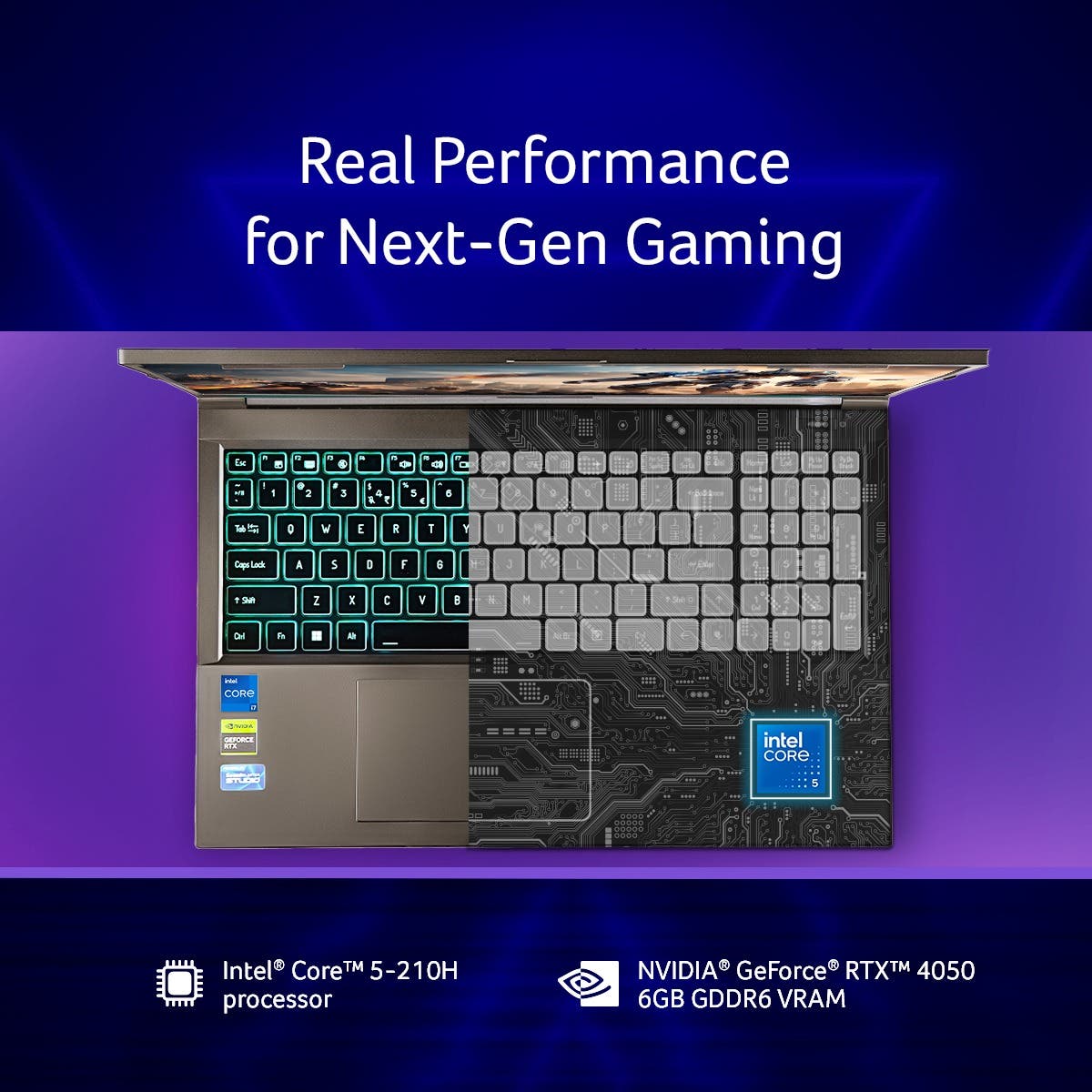 ACER ASPIRE 7 GAMING LAPTOP, INTEL CORE 5-210H PROCESSOR, NVIDIA GEFORCE RTX 4050 - 6GB GDDR6, 16 GB RAM, 512 GB SSD, FHD, 15.6"/39.62 CM, 144HZ, WINDOWS 11 HOME, OBSIDIAN BLACK, 1.99KG, A715-79G, BACKLIT KEYBOARD UN.U35SI.002